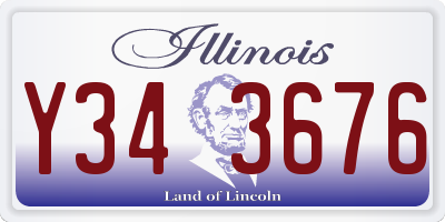 IL license plate Y343676