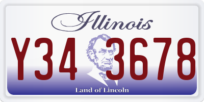 IL license plate Y343678