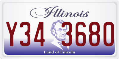 IL license plate Y343680