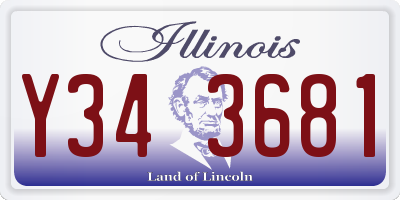 IL license plate Y343681
