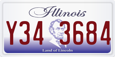 IL license plate Y343684