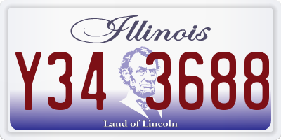 IL license plate Y343688