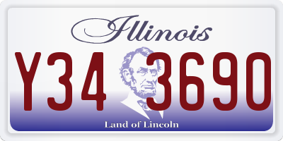 IL license plate Y343690