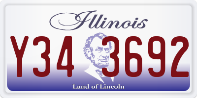 IL license plate Y343692
