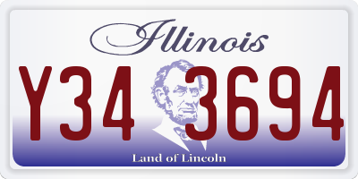 IL license plate Y343694