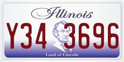 IL license plate Y343696