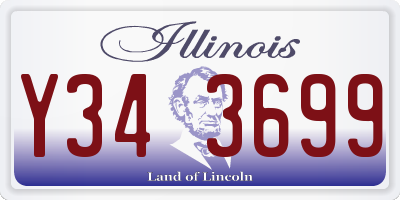IL license plate Y343699