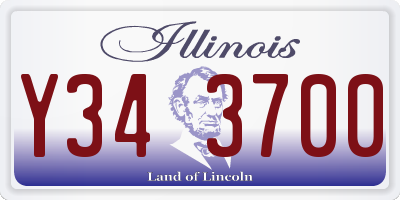 IL license plate Y343700