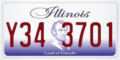 IL license plate Y343701