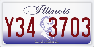 IL license plate Y343703