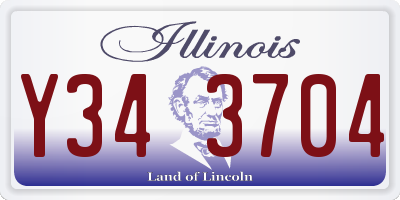 IL license plate Y343704