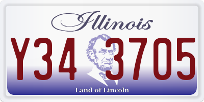 IL license plate Y343705