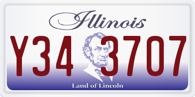 IL license plate Y343707
