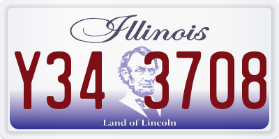 IL license plate Y343708