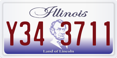 IL license plate Y343711