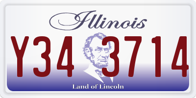IL license plate Y343714