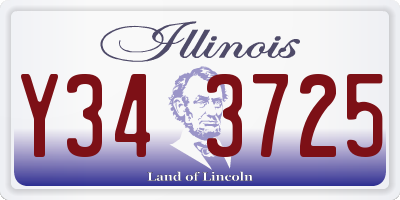 IL license plate Y343725