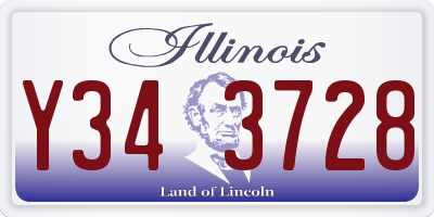 IL license plate Y343728