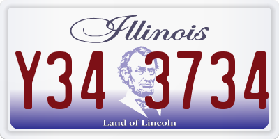IL license plate Y343734