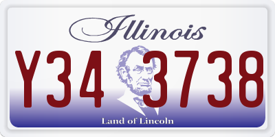IL license plate Y343738