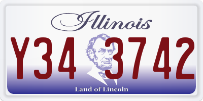 IL license plate Y343742