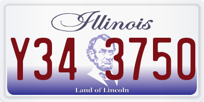 IL license plate Y343750