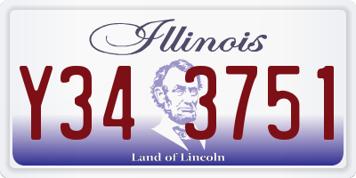 IL license plate Y343751