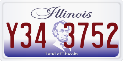 IL license plate Y343752