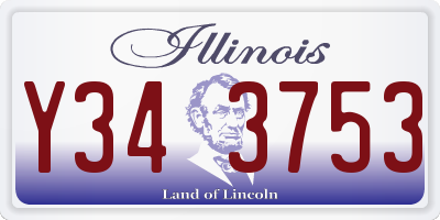 IL license plate Y343753