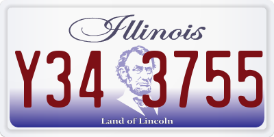 IL license plate Y343755