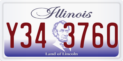 IL license plate Y343760