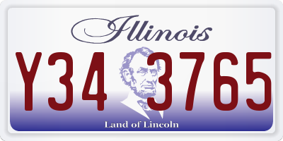 IL license plate Y343765