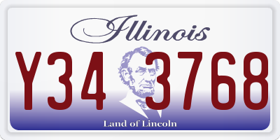 IL license plate Y343768