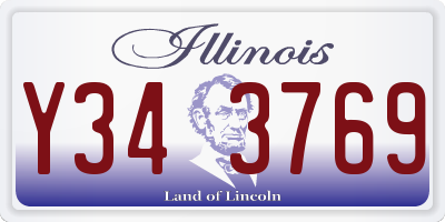 IL license plate Y343769