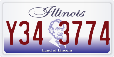 IL license plate Y343774