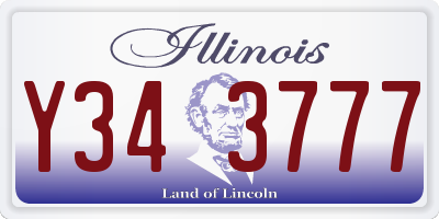 IL license plate Y343777