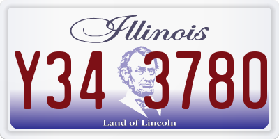 IL license plate Y343780