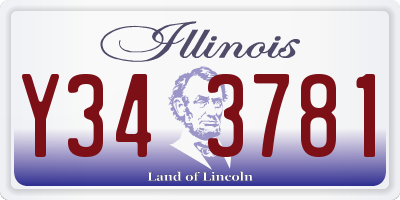 IL license plate Y343781