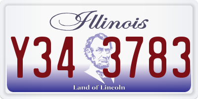 IL license plate Y343783