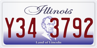 IL license plate Y343792