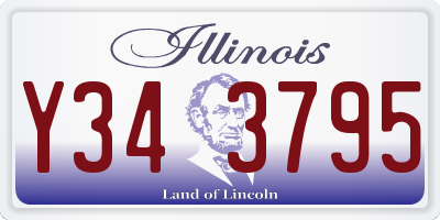 IL license plate Y343795