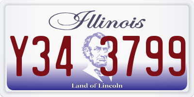 IL license plate Y343799