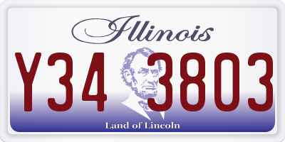 IL license plate Y343803