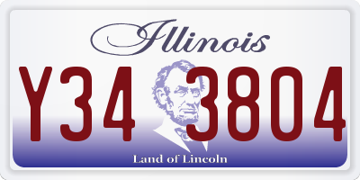 IL license plate Y343804