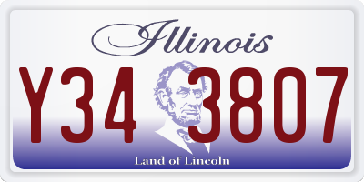 IL license plate Y343807