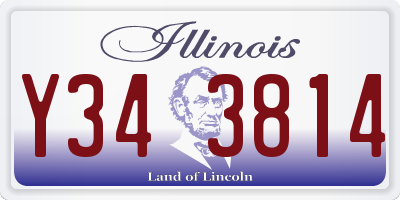 IL license plate Y343814