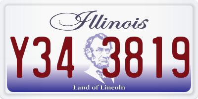 IL license plate Y343819