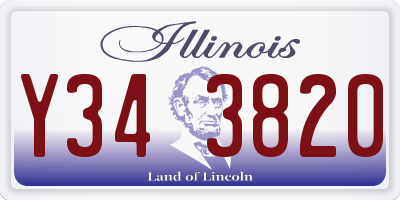 IL license plate Y343820