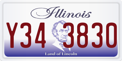 IL license plate Y343830