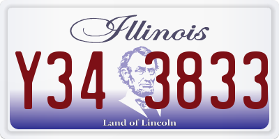 IL license plate Y343833